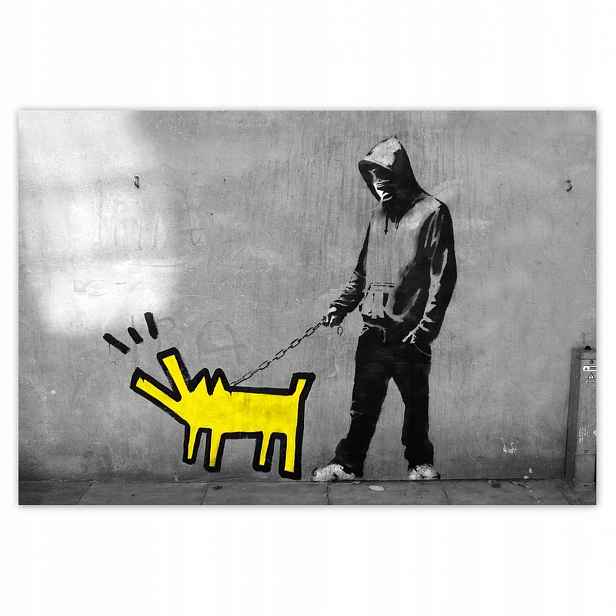 Fototapety 152x104 Žlutý pejsek Banksy Lol