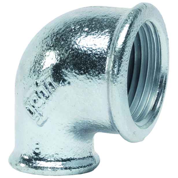 Koleno redukované 90° pozinkované č. 90 6/4"×1" FF