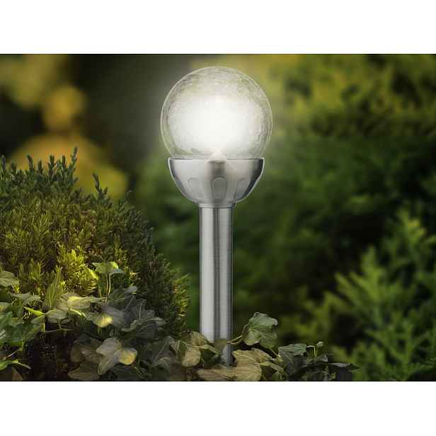 Solární lampa Koule 8x30 cm, efekt praskliny