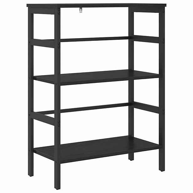 vidaXL Knihovna 2 úrovní 60 x 29,5 x 81 cm Kompozitní dřevo Černý dub