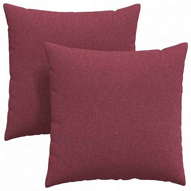 vidaXL Pohovkové polštáře 2 ks textil Víno Červené 60 x 60 cm