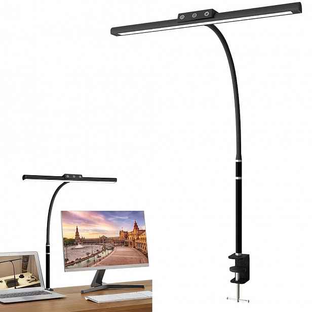 Led stolní lampička na stůl pro čtení nastavitelná 10W Stmívač 3 barvy