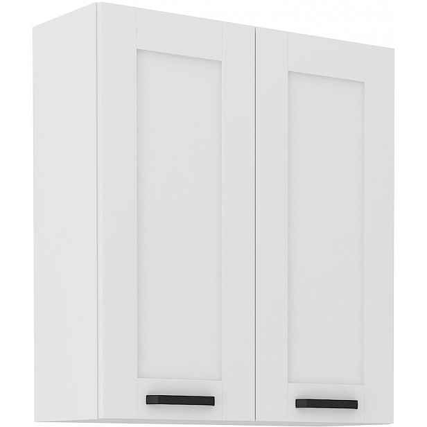 Horní skříňka Luna 80 G-90 2F Barva korpusu: Bílá, Barva dvířek: Bílá