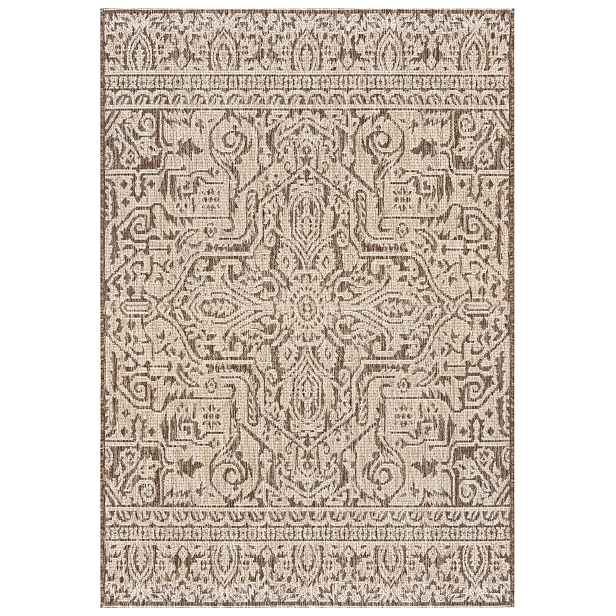Koberec béžový 120x170 cm etnický, orientální, voděodolný, měkký