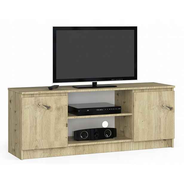 Skříňka Rtv stolek 2D1P 140 Cm dub artisan komoda Akd