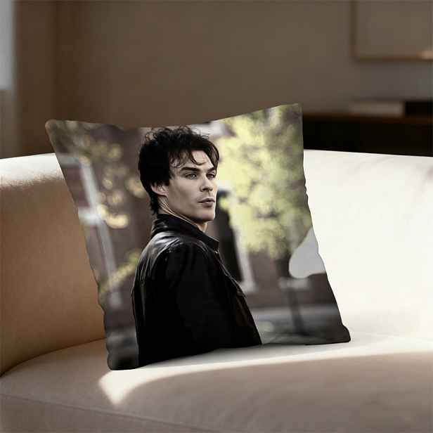 TEMU 1ks Valentýnský karnevalový pátek Ian Somerhalder Dekorativní povlak na polštář Měkký polyester, se zipem, pratelný v pračce, ideální do
