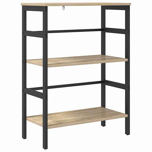 vidaXL Knihovna 2 úrovní 60 x 29,5 x 81 cm Kompozitní dřevo Sonoma dub