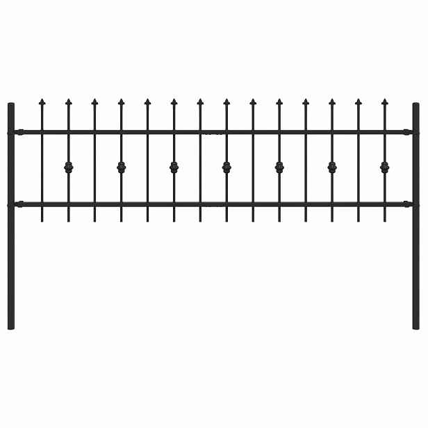vidaXL Spike plot ASTEN 200 x 110 cm Práškově lakovaná ocel Černá
