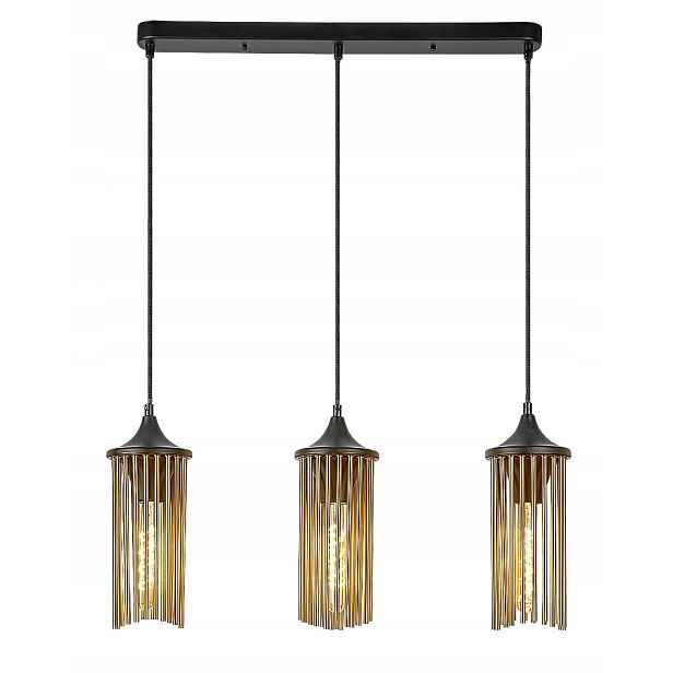 Závěsná lampa E27 3x40W černá matná 72153 Roxas Rabalux