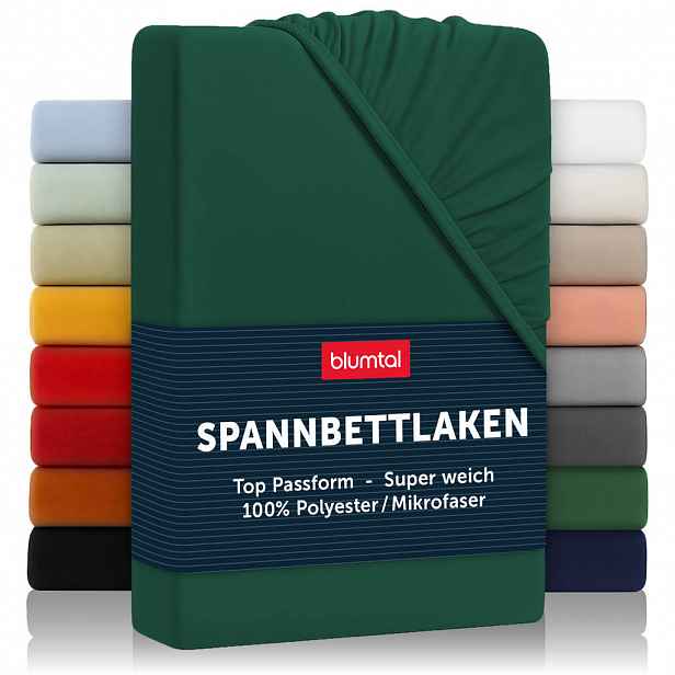 Blumtal NAPÍNACÍ prostěradlo z mikrovlákna, 120/190/30 cm, Tmavě zelená
