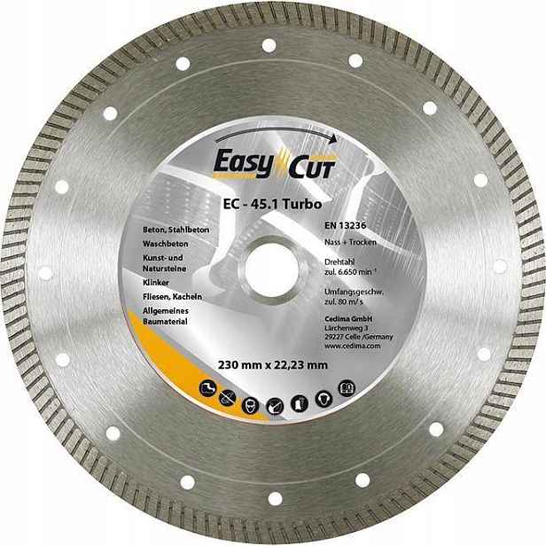 Diamantový řezací kotouč EC-45.1 115x1,2x10x22,23 mm Cedima