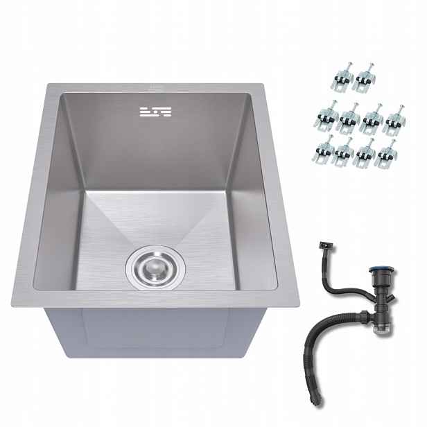 Kuchyňský Dřez 37X45 CM Nerezová Ocel 304 Inox Se Sifonem