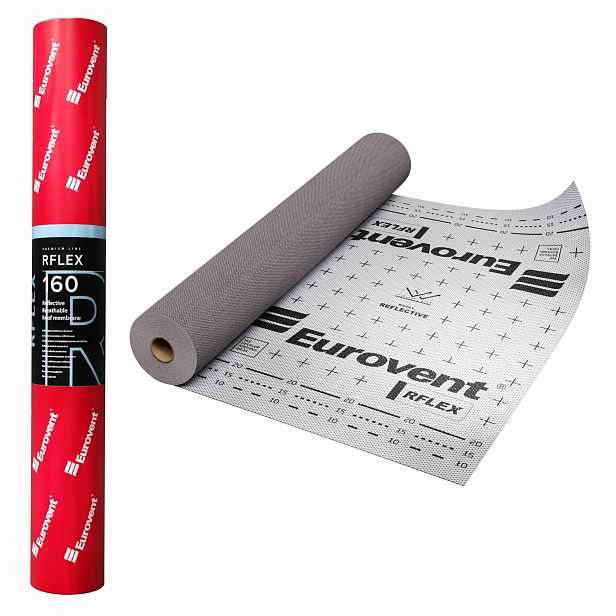 Membrána Fólie Na Střechu Eurovent Rflex 160 g 75 m2 Silná Nejlepší