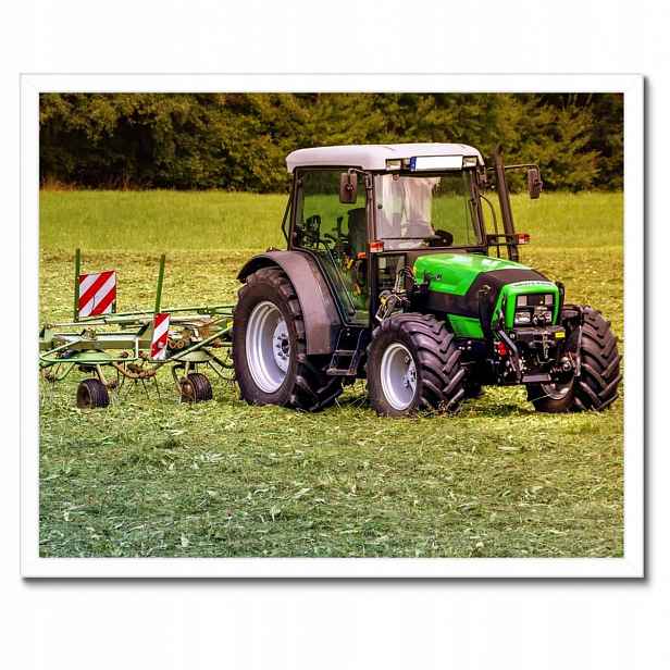 Plakáty v rámu 50x40 Traktor na poli Seno