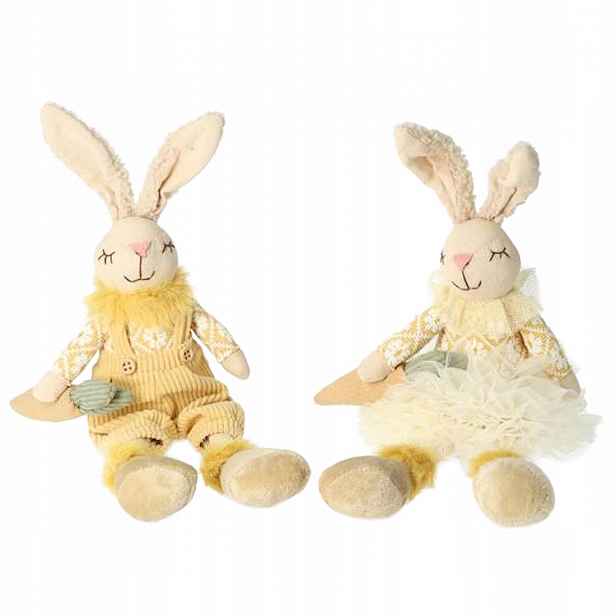 Velikonoční Zajíček Figurka Králík Zajíček 2 ks Na Velikonoce Látkový