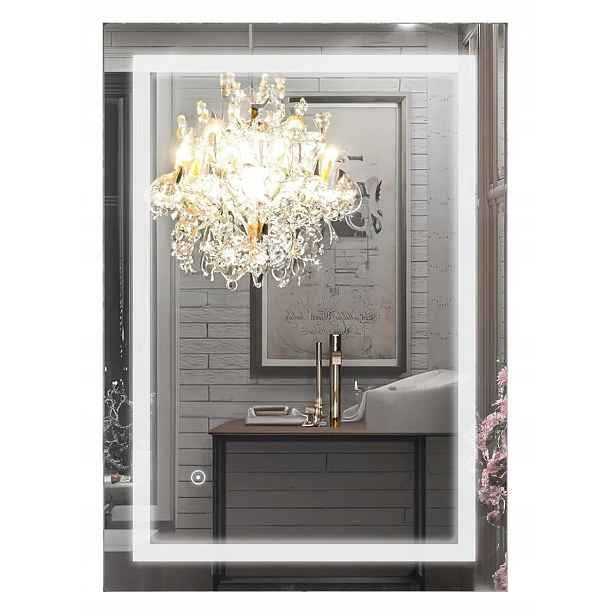 Zrcadlo 60 x 80 cm podsvícené s přepínačem 6500 K IP52