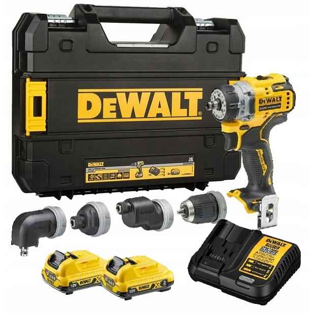 Aku Vrtačka se 4 hlavami, 12V Xr DeWALT [DCD703L2T-QW]
