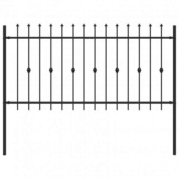 vidaXL Spike plot ASTEN 200 x 150 cm Práškově lakovaná ocel Černá