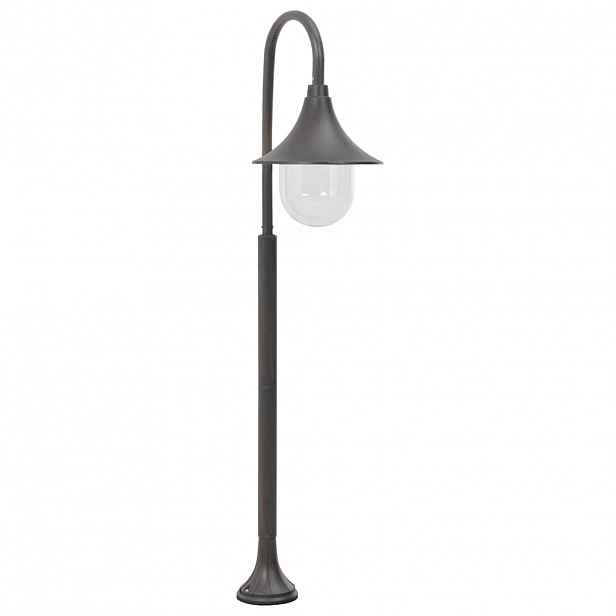 vidaXL Zahradní sloupová lampa E27 120 cm hliník bronzová