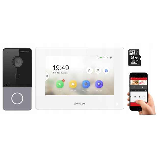 Videodomofon Hikvision Ip 7'' LCD FullHD Aplikace