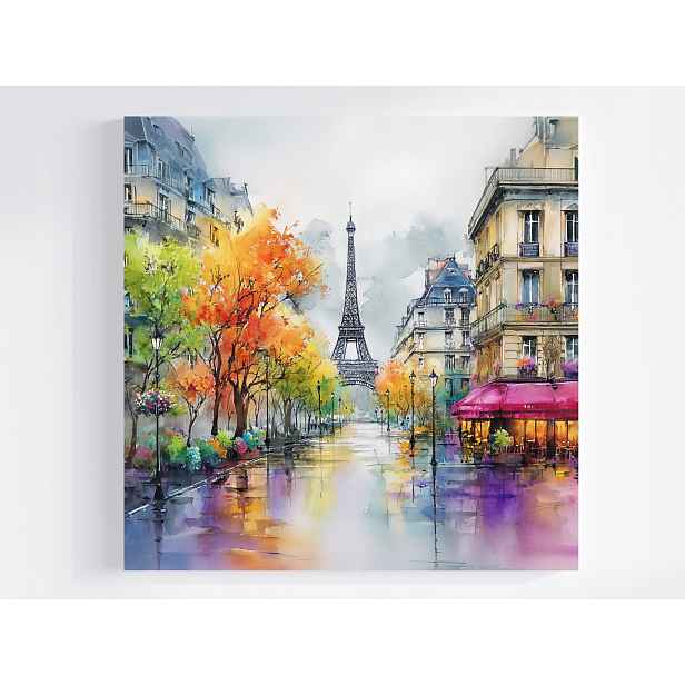 Obraz Na Plátně Canvas Pohled Francie Paříž Eiffelova Věž Podzim 50x50