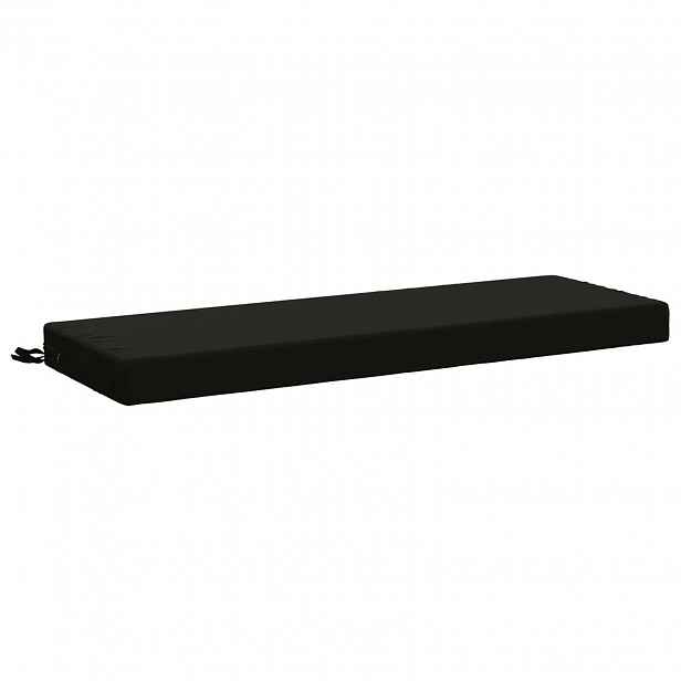 vidaXL Polštář na lavici SOEST 100% polyester Černá 110 x 40 x 8 cm
