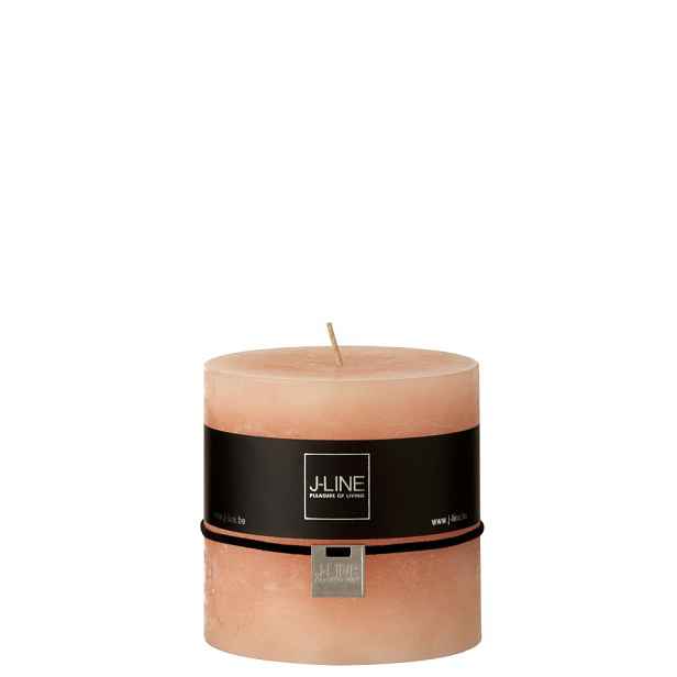 Broskvová nevonná svíčka  Peach  válec  XL - Ø  10*10 cm J-Line by Jolipa