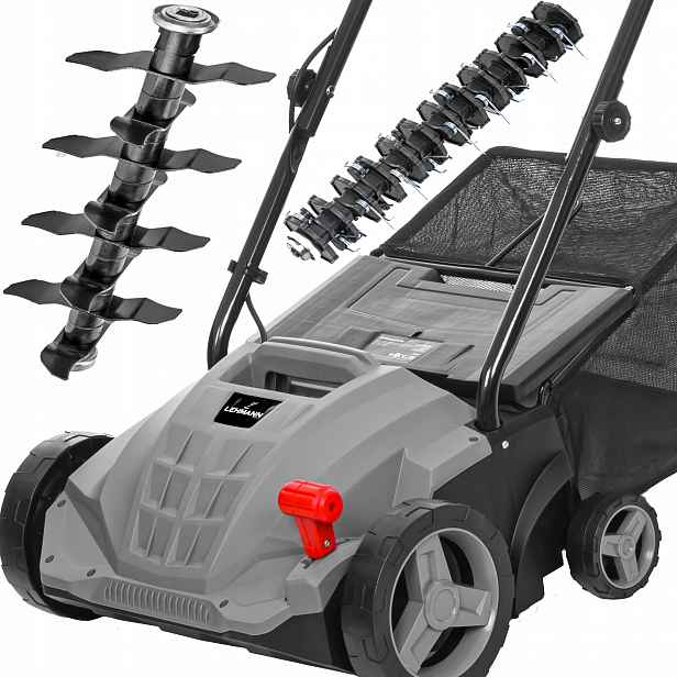 Elektrický Aerátor Vertikutátor Kultivátor Na Trávy 4V1 30L Výkonný 2500W