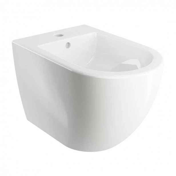 OMNIRES Ottawa - Závěsný bidet, otvor pro baterii, lesklá bílá OTTAWACMBIBP