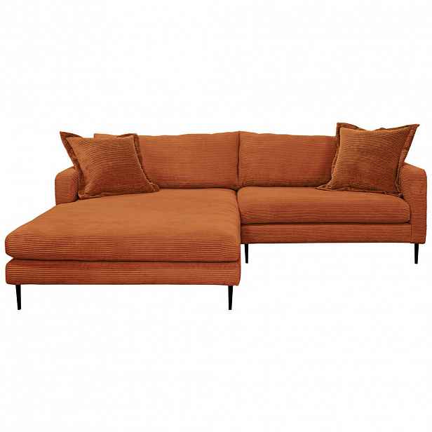 P & B ROHOVÁ SEDAČKA, textil, terracotta