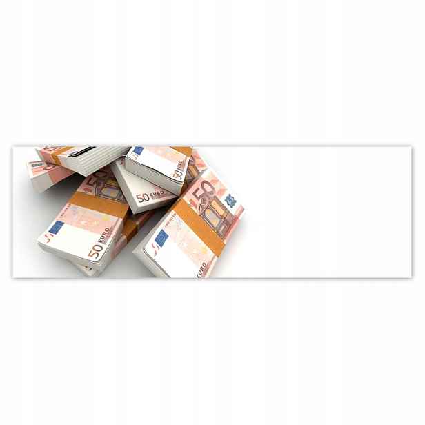 Plakáty 200x66 Kupa peněz Euro Bankovky