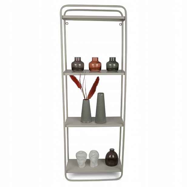 Polička do obývacího pokoje ložnice závěsná Metalová barva šedá matná 91x31 cm