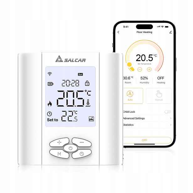 Termostat Inteligentní Wi-Fi radiátorový bojler pro kotle Alexa Google Tuya