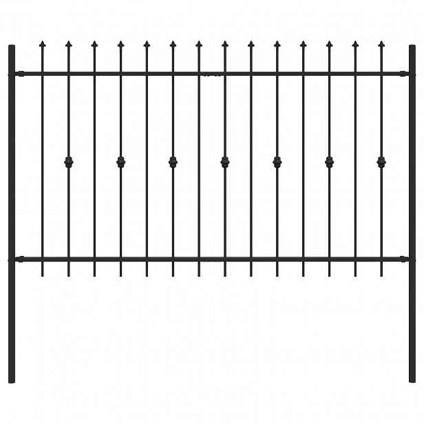 vidaXL Spike plot ASTEN 200 x 166 cm Práškově lakovaná ocel Černá