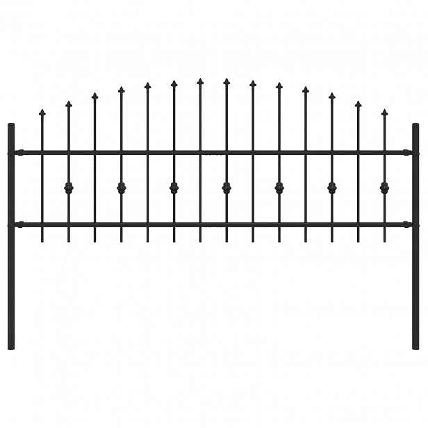 vidaXL Spike plot ASTEN 200 x 110 cm Práškově lakovaná ocel Černá