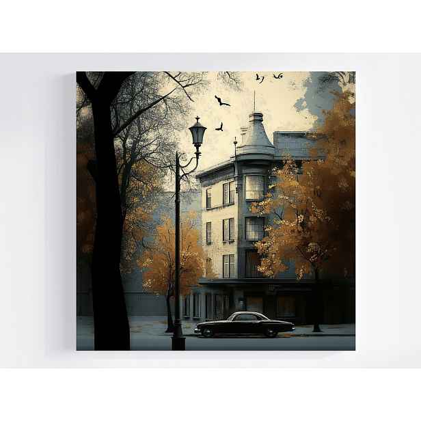 Obraz Na Plátně Canvas Grafika Město Ulice Kamienica Auto 50x50