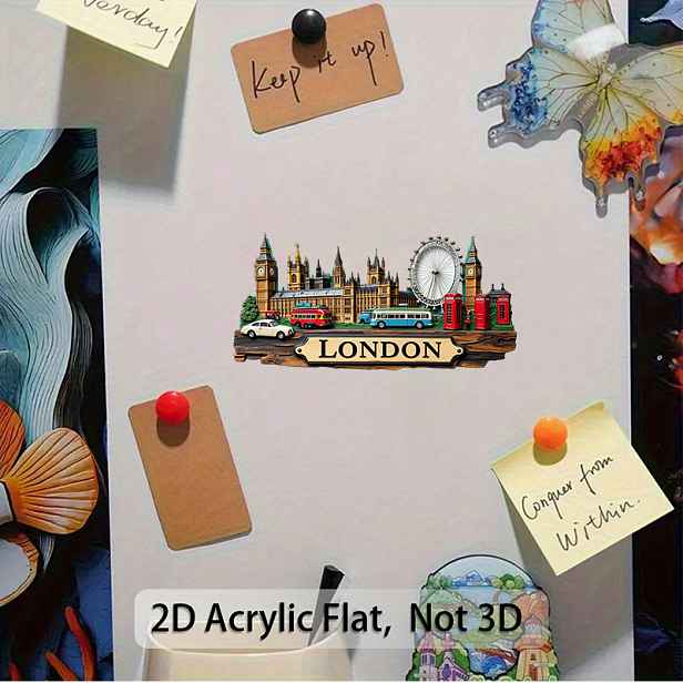 TEMU 2D , Nový Model, Horké! 1ks 2D Ploše Tištěná Magnetická Dekorační Samolepka na Lednici. Samolepka na Lednici Má Jasné, Dlouhotrvající Barvy,