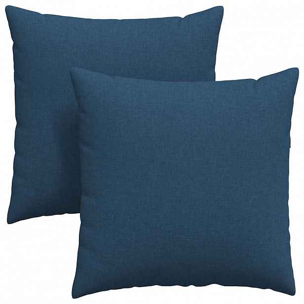 vidaXL Pohovkové polštáře 2 ks textil Modrá 60 x 60 cm