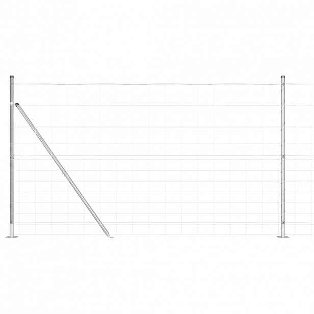 vidaXL Svařovaná drátěná plotina s betonovou základnou 50 x 1,4 m