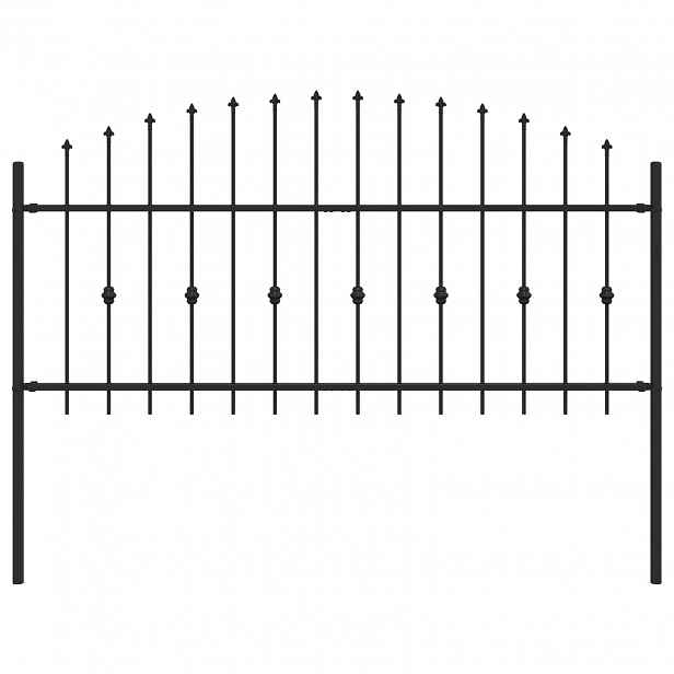 vidaXL Spike plot ASTEN 200 x 130 cm Práškově lakovaná ocel Černá