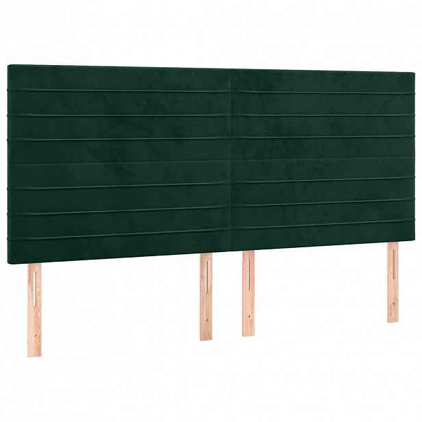 vidaXL Čelo postele tmavě zelené 160x5x118/128 cm sametové