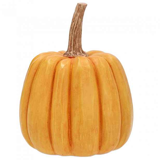 Figurka Dýně Oranžová Podzimní Dekorace Na Halloween Podzim 23 cm