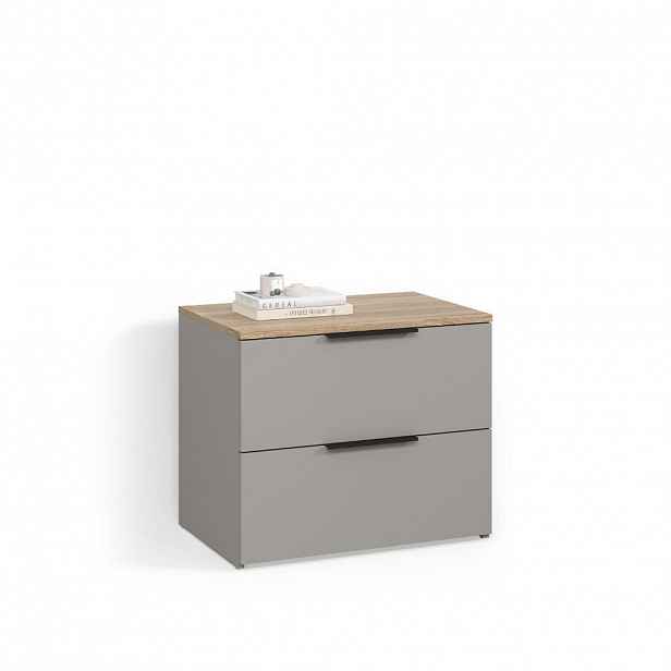 Livinity® KREDENC Piave Greige 60 x 50 cm se 2 zásuvkami