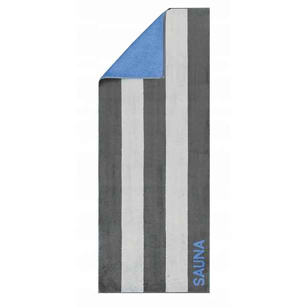 Plážový ručník Sauna 80x200 antracitově šedý froté 480 g/m2 Cawoe