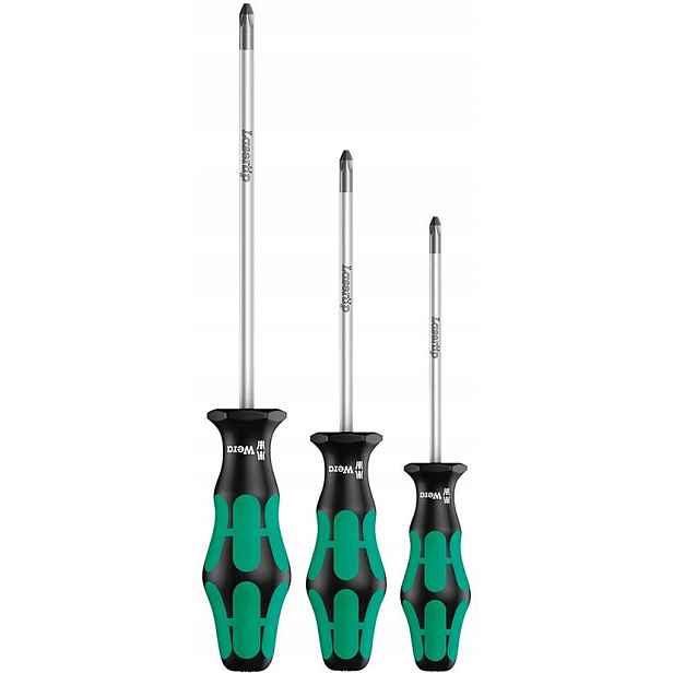 Sada křížových šroubováků PZ1 PZ2 PZ3 3ks Wera Kraftform Plus Lasertip