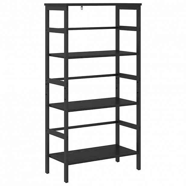 vidaXL Knihovna 3 úrovní 60 x 29,5 x 115 cm Kompozitní dřevo Černý dub