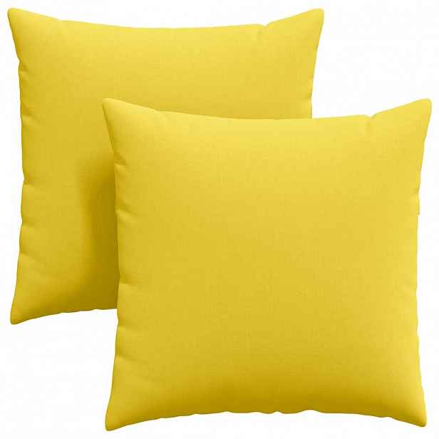 vidaXL Pohovkové polštáře 2 ks textil Světlá žlutá 60 x 60 cm