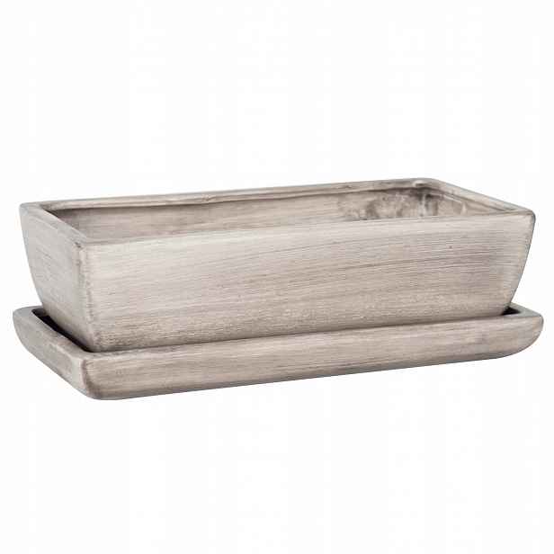 Keramická kaktusovačka 27 cm květináč, beton eco