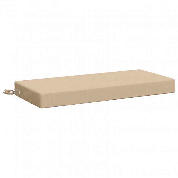 vidaXL Polštář na lavici SOEST 100% polyester Krémová 80 x 40 x 8 cm