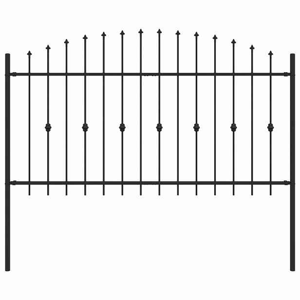 vidaXL Spike plot ASTEN 200 x 150 cm Práškově lakovaná ocel Černá